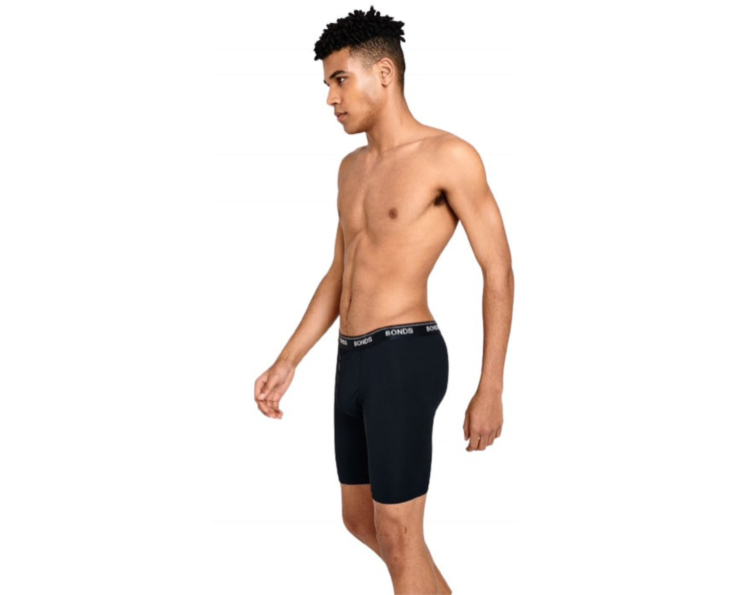 Guyfront Microfibre Long Trunks Mens Black Boxer Shorts Underwear