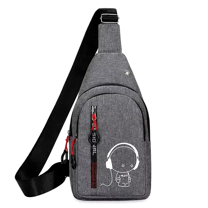 Men'S Chest Bag  New Casual Fashion Shoulder Bag Male Hand Crossbody