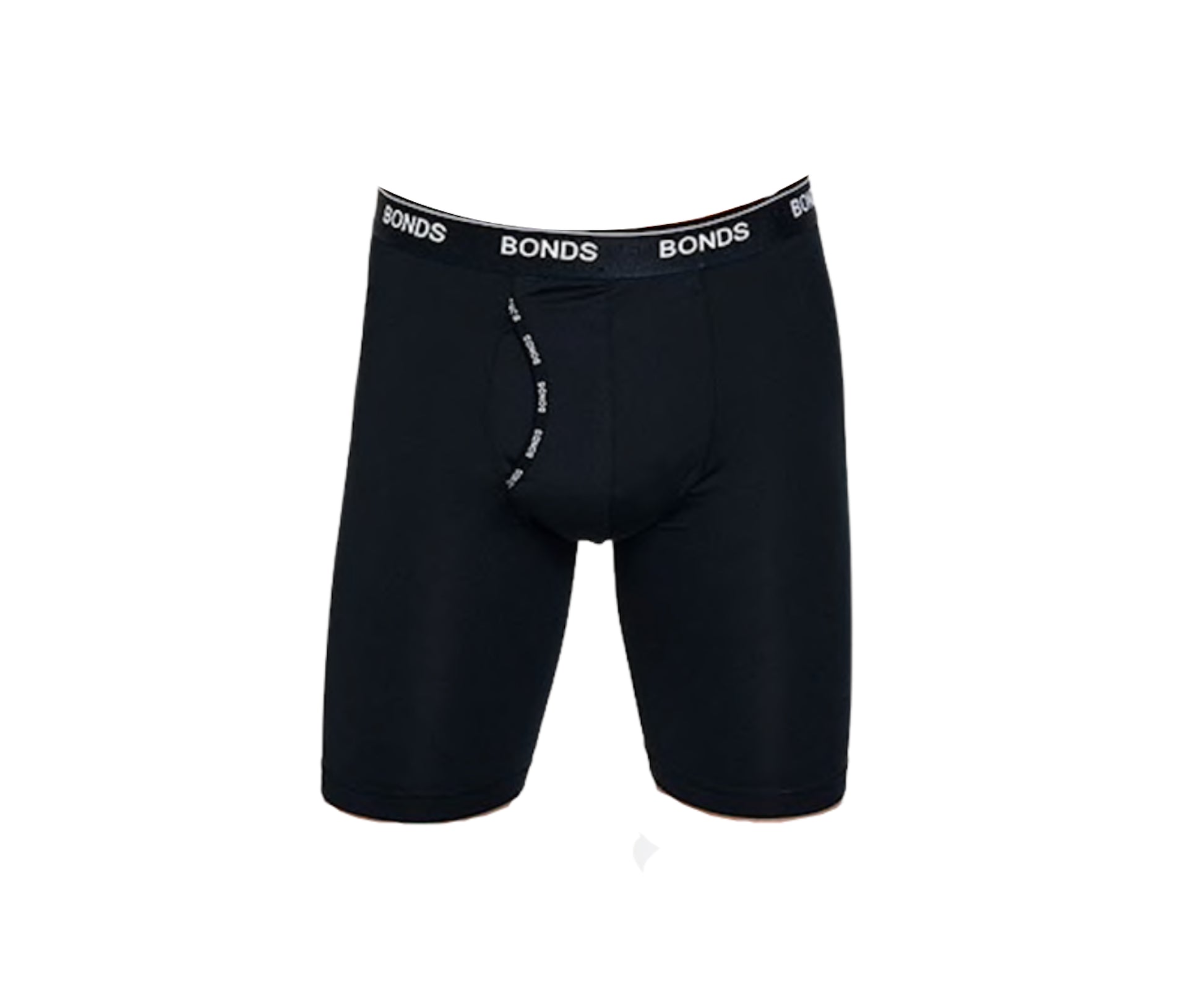 Guyfront Microfibre Long Trunks Mens Black Boxer Shorts Underwear