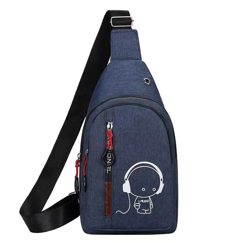 Men'S Chest Bag  New Casual Fashion Shoulder Bag Male Hand Crossbody