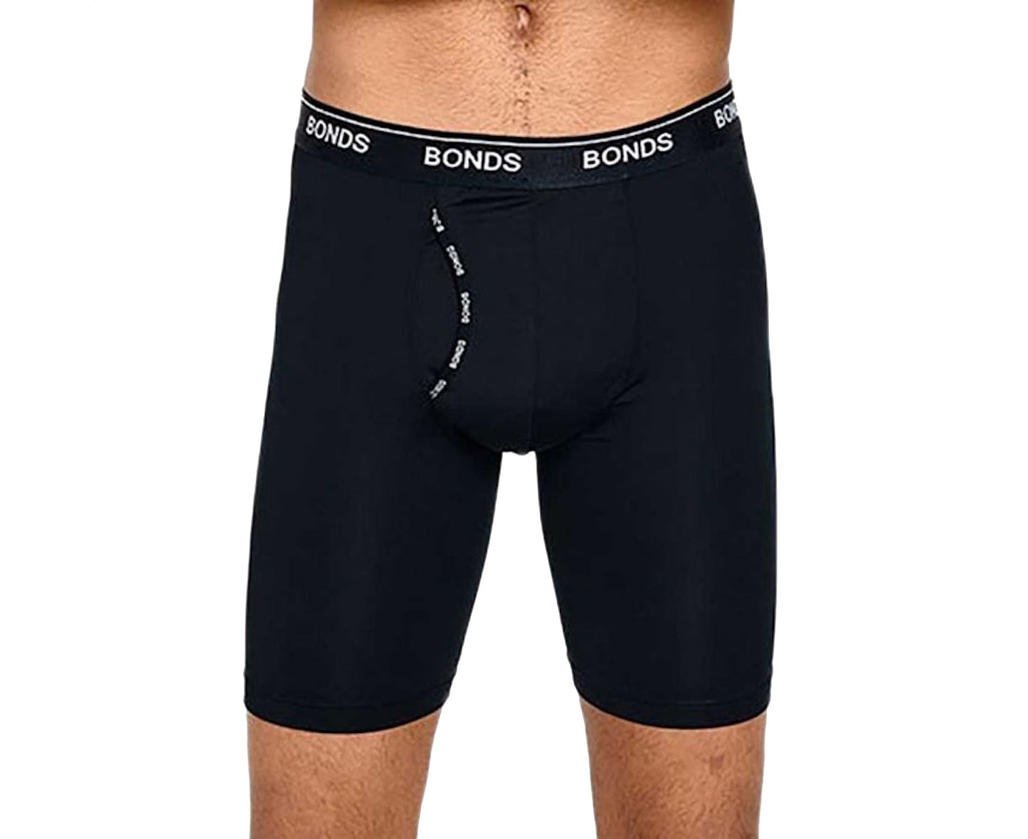 Guyfront Microfibre Long Trunks Mens Black Boxer Shorts Underwear